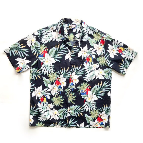 Evergreen Island Other - Evergeen Island PARROTS Cotton Hawaiian Shirt